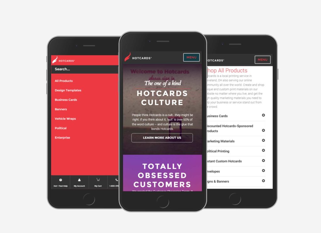 Hotcards Mobile Website